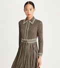 Basketweave Knit Shirtdress Women S Designer Dresses Tory Burch