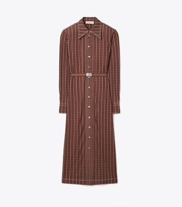 Basketweave Knit Shirtdress Women S Designer Dresses Tory Burch