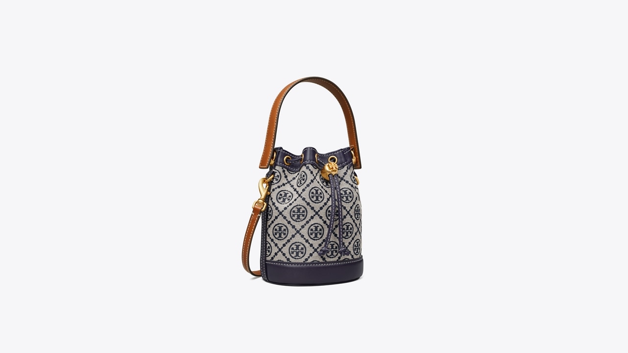 Kleine Beuteltasche Aus Jacquard Mit T Monogramm Damen Taschen