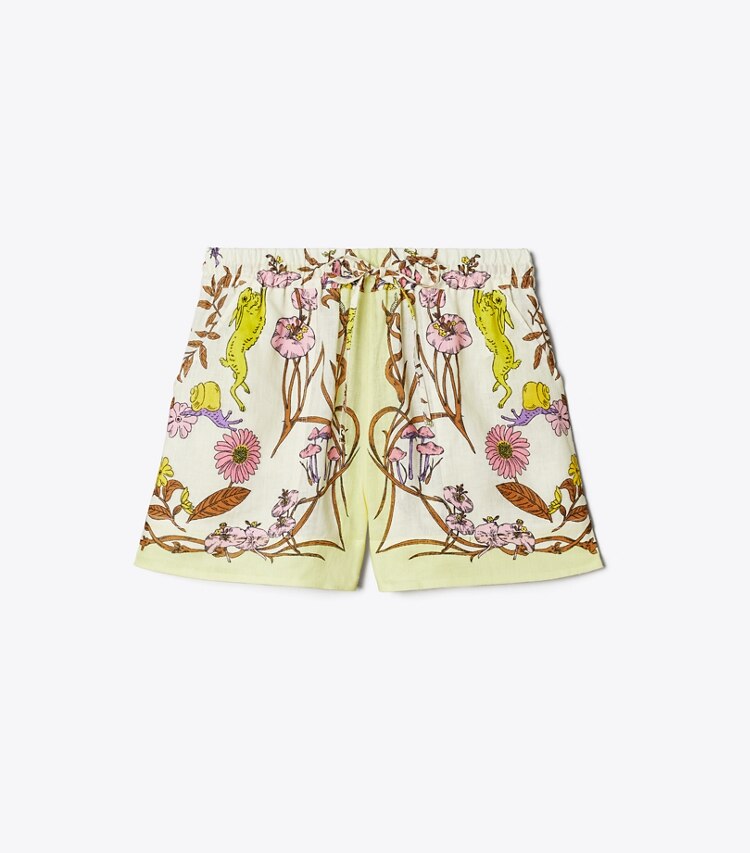 Printed Linen Camp Short Women S Swim Coverups Tory Burch Uk