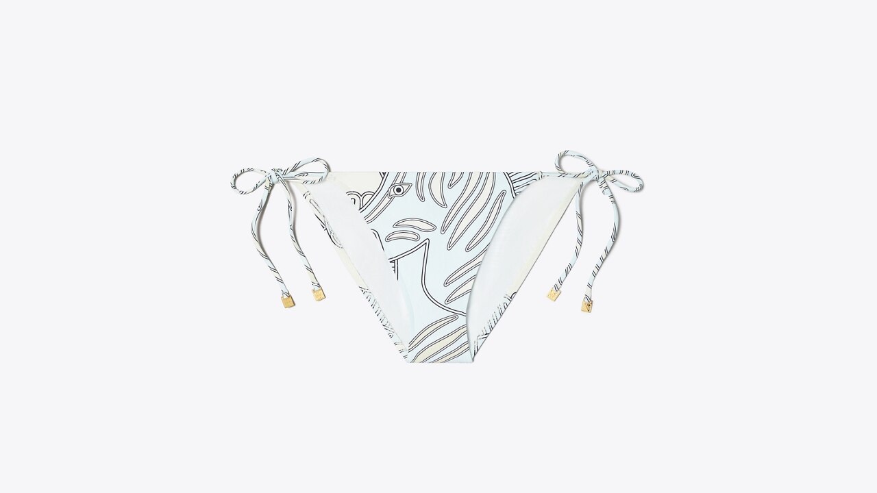 Printed String Bikini Bottom Women S Designer Two Pieces Tory Burch