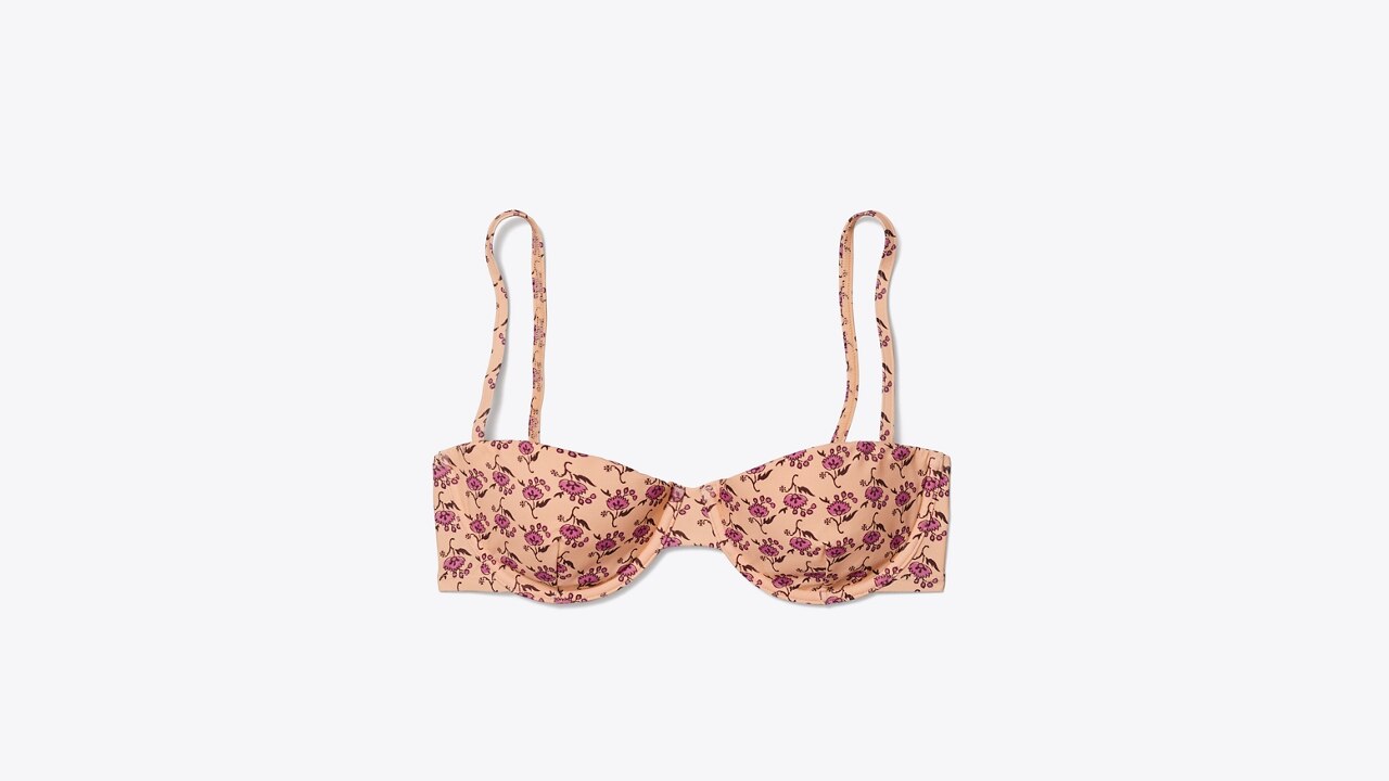 Printed Underwire Bikini Top Women S Designer Two Pieces Tory Burch