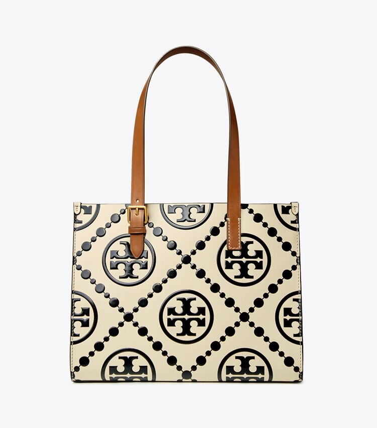 T Monogram Contrast Embossed Small Tote Women S Handbags Tote Bags