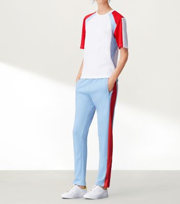 color block track pants womens