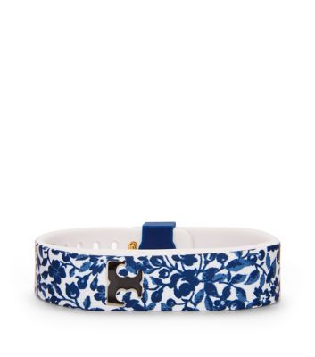 Tory Burch Tory Burch For Fitbit Silicone Printed Bracelet Women's