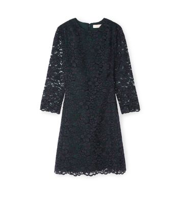 LACE THREE-QUARTER-SLEEVE DRESS