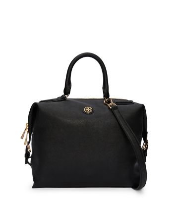 Black Tory Burch Robinson Small Slouchy Satchel 