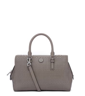 Tory Burch Robinson Woven Soft Satchel 