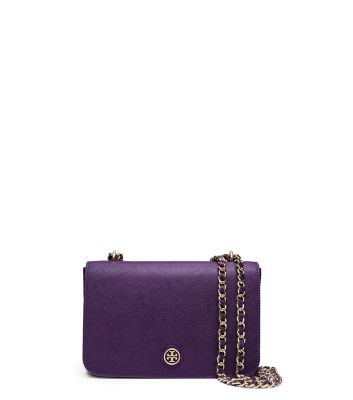 Purple Iris Tory Burch Robinson Adjustable Shoulder Bag 