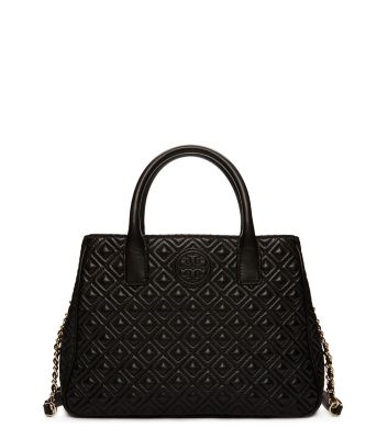 Black Tory Burch Marion Quilted Tote 