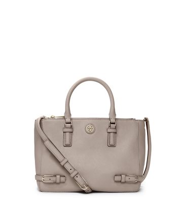 French Gray Tory Burch Robinson Small Multi Tote 