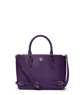 Purple Iris Tory Burch Robinson Small Multi Tote 