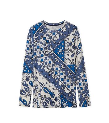 Tory Burch Printed Cotton Jersey Long-sleeve T-shirt  