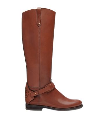 Almond Tory Burch Derby Riding Boot 