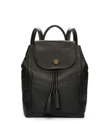 Black Tory Burch Frances Flap Backpack 