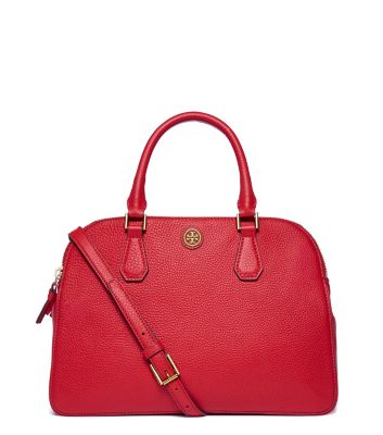 Kir Royale Tory Burch Robinson Pebbled Double-zip Satchel 