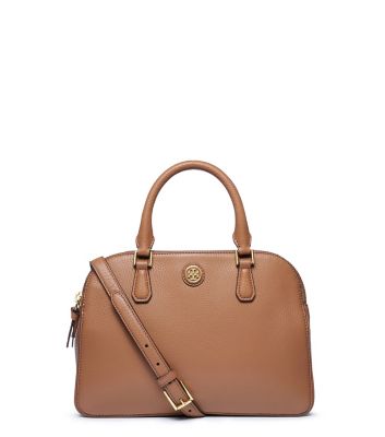 Tigers Eye Tory Burch Robinson Pebbled Small Double-zip Satchel 