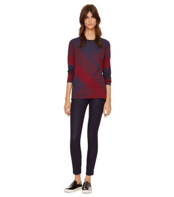 Tory Burch Printed Cotton Long-sleeve T-shirt 