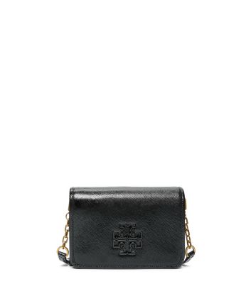 Black Tory Burch Britten Patent Combo Cross-body 