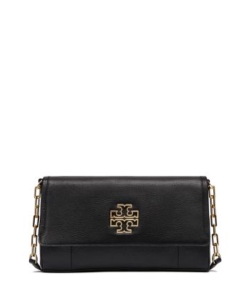 Black Tory Burch Britten Fold-over Messenger 