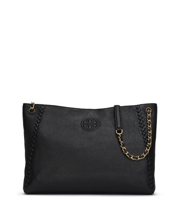 Black Tory Burch Marion Center-zip Tote 