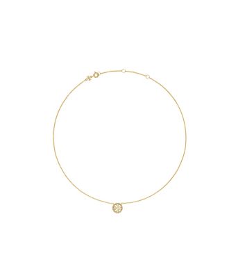 TORY BURCH MILLER PAVÉ LOGO DELICATE NECKLACE,192485053517