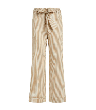 TORY BURCH CROPPED STRIPED PANT,192485162530