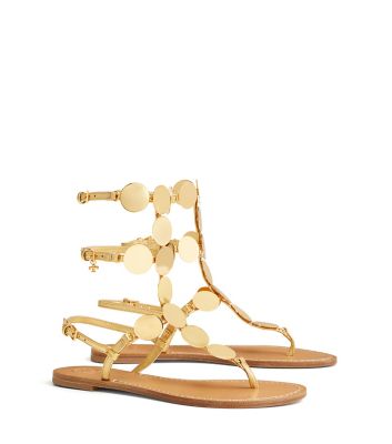 Patos metallic on sale disk gladiator sandal