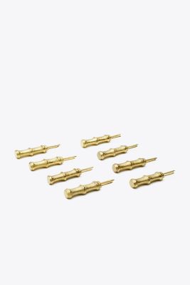 Tory Burch Brass Corn Holders, Set of 8
