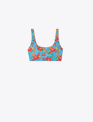 Tory Burch Printed Scoop-Back Bra