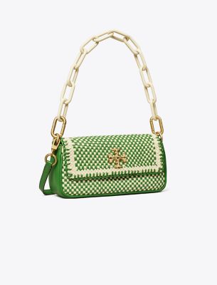Tory Burch Small Kira Chevron Woven Flap Shoulder Bag