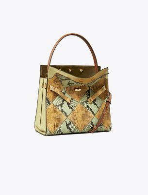 Tory Burch Lee Radziwill Diamond Embossed Double Bag