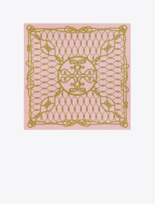 Tory Burch Rope Logo Silk Square