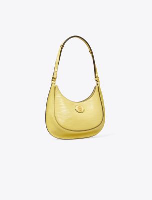 Tory Burch Robinson Crosshatched Convertible Crescent Bag