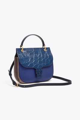 Tory burch outlet mcgraw embossed satchel