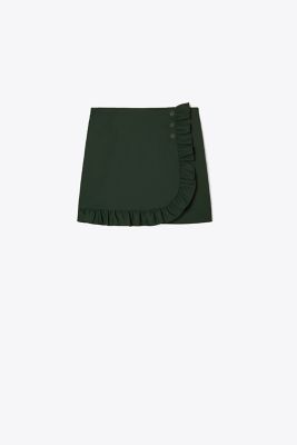 Tory Burch Tech Twill Ruffle Skort