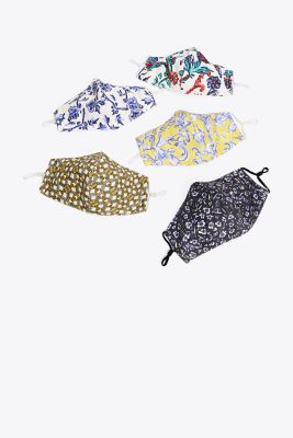 Tory Burch Printed Face Mask, Set of 5