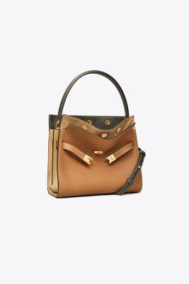 Tory Burch Small Lee Radziwill Pebbled Double Bag