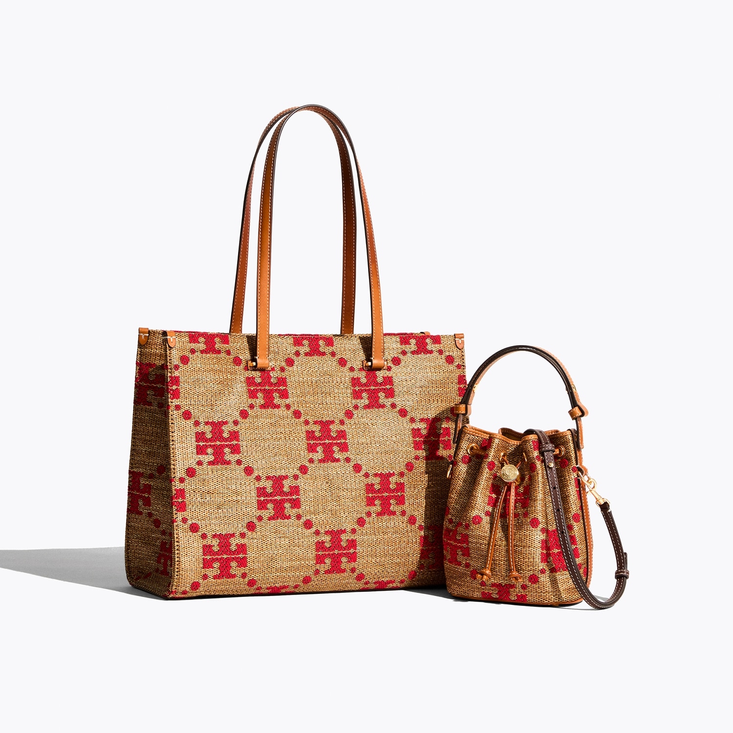 Shop the Jacquard Tmonogram Mini Bucket Bag