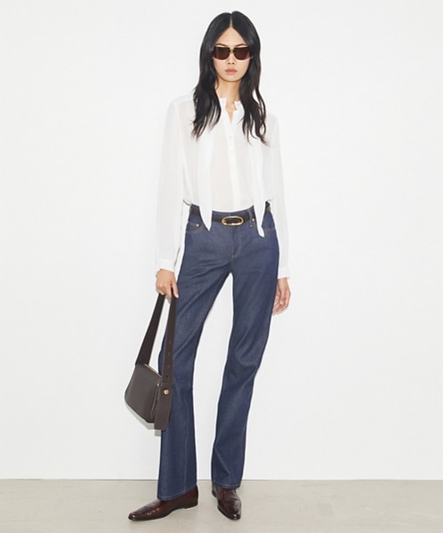 Shop the white top and denim