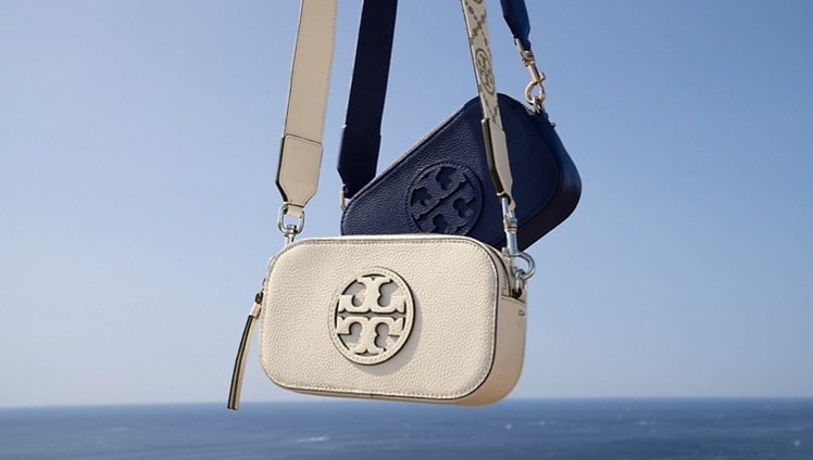 TORY BURCH: Robinson bag in saffiano leather - Grey  Tory Burch crossbody  bags 54654 online at