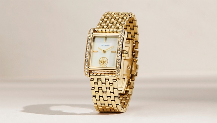 Buy Tory Burch Women's Robinson Mini Bracelet Watch, 22mm, Rose Gold, One  Size Online at desertcartINDIA