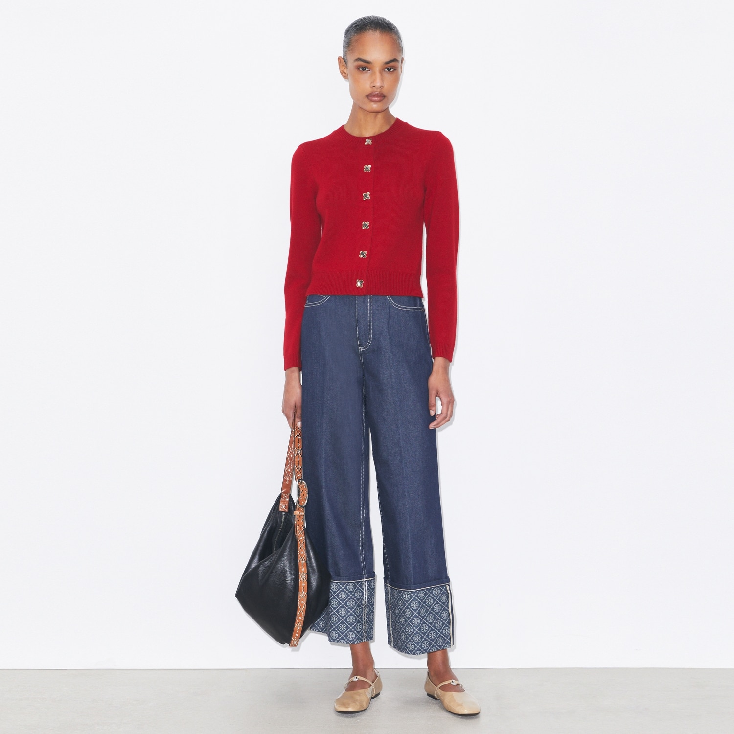 Shop the red cardigan