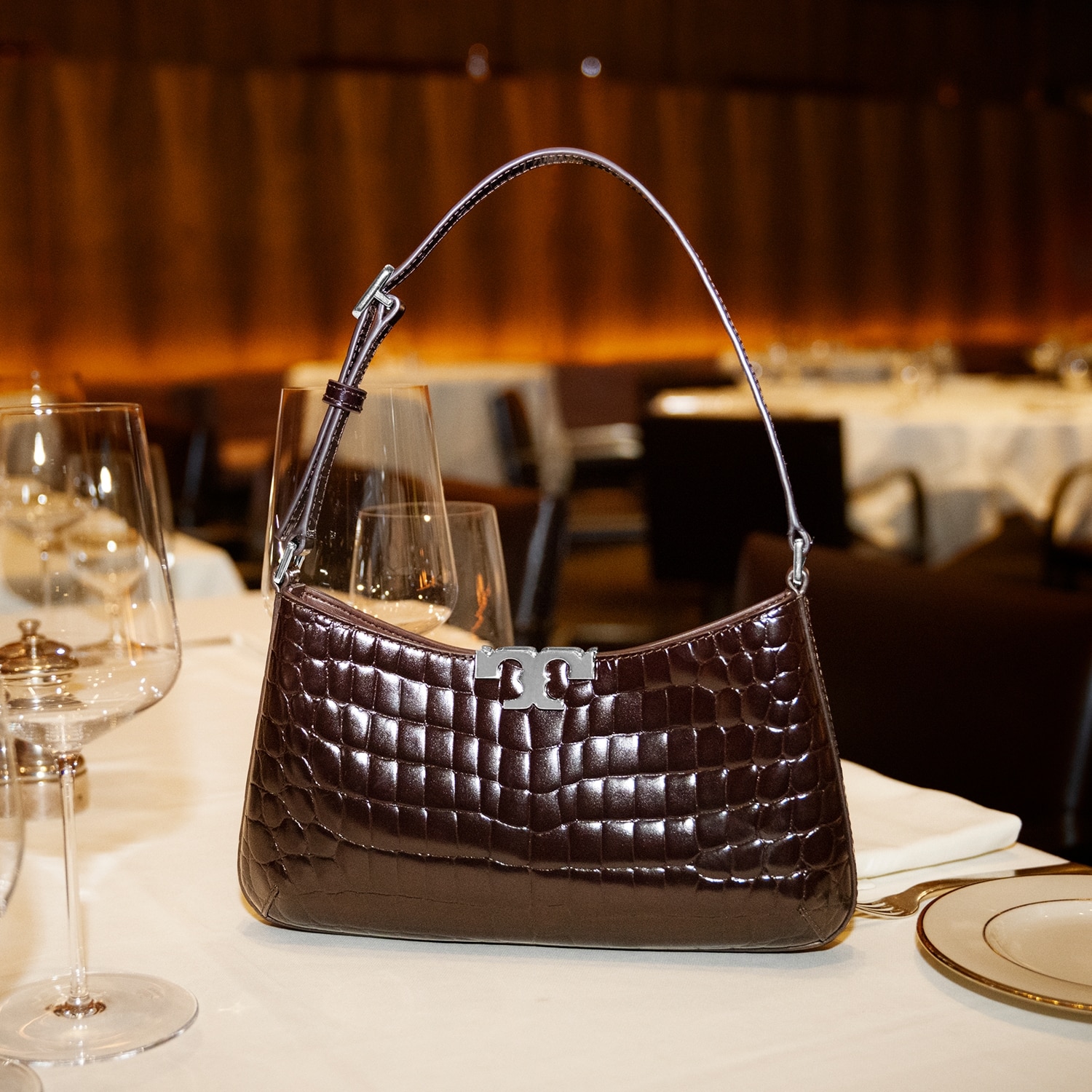 Shop the Eleanor Croc Shoulder Bag