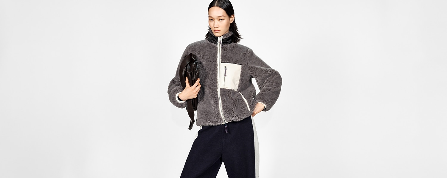 ウェア　フリース　グレー