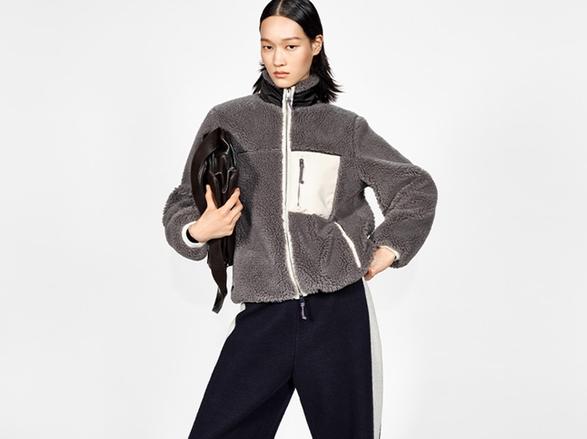 ウェア　フリース　グレー