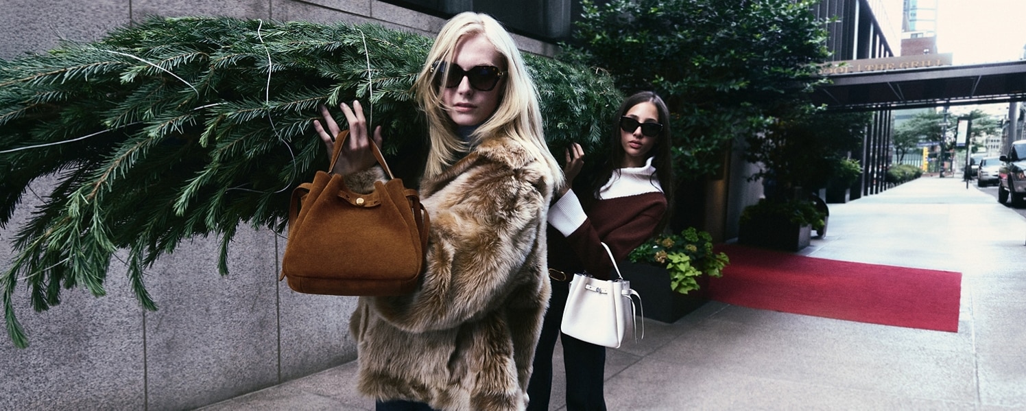 バケットバッグ スエード