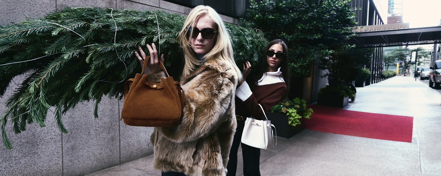 バケットバッグ スエード