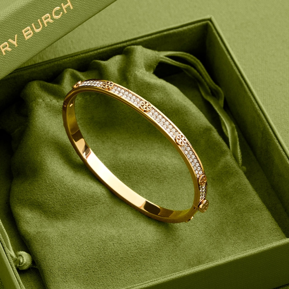 パヴェブレスレット　ゴールド