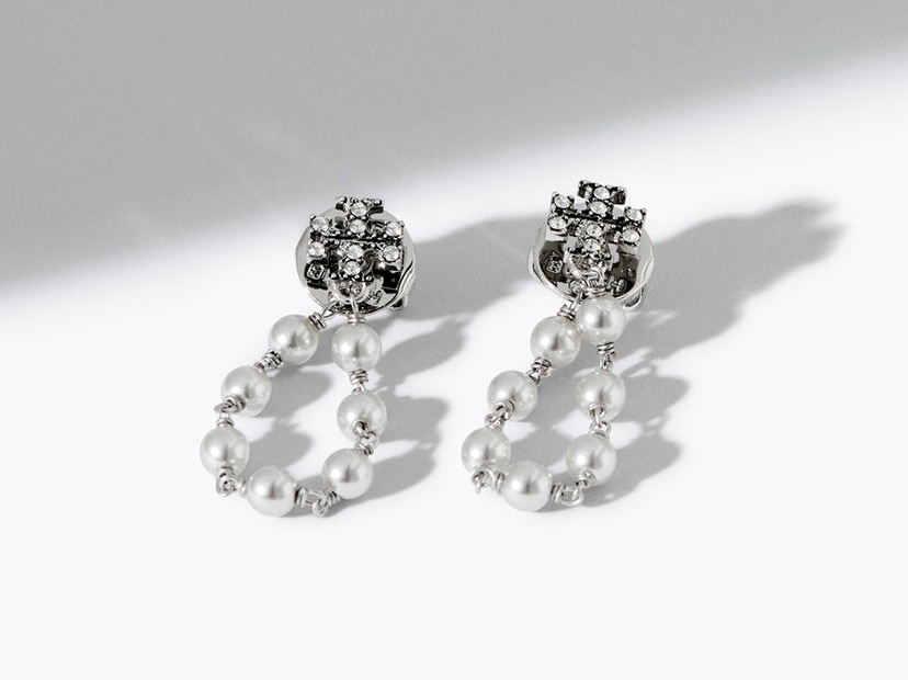 シルバー　パール　ピアス